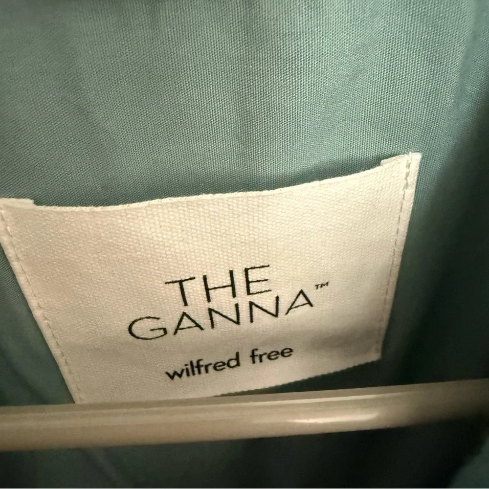 Aritzia Wilfred Ganna Turquoise Shirt Jacket Oversized size small NEW WITH TAGS - Picture 3 of 9